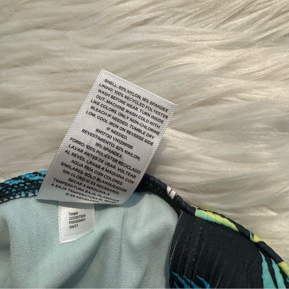 Art Class Girls Floral Ribbed Swimsuit 6/6X Black Pink Tropical UPF 50+ NWT - Picture 6 of 6